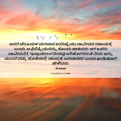 Picture 06 - 2 ಸಮುವೇಲನು 21:17 KANIRV - ಆದರೆ ಚೆರೂಯಳ ಮಗನಾದ - Bible Verse Picture