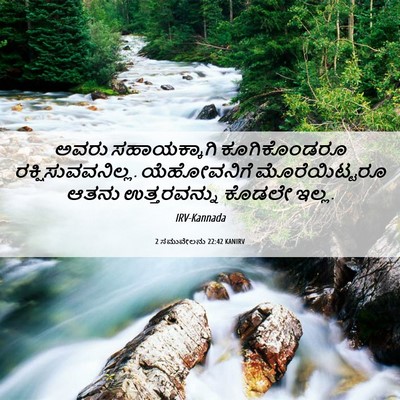 Picture 06 - 2 ಸಮುವೇಲನು 22:42 KANIRV - ಅವರು ಸಹಾಯಕ್ಕಾಗಿ - Bible Verse Picture