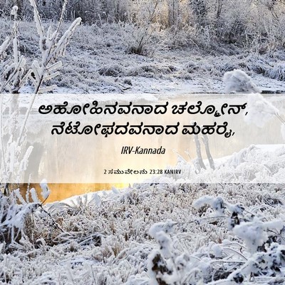 Picture 06 - 2 ಸಮುವೇಲನು 23:28 KANIRV - ಅಹೋಹಿನವನಾದ - Bible Verse Picture