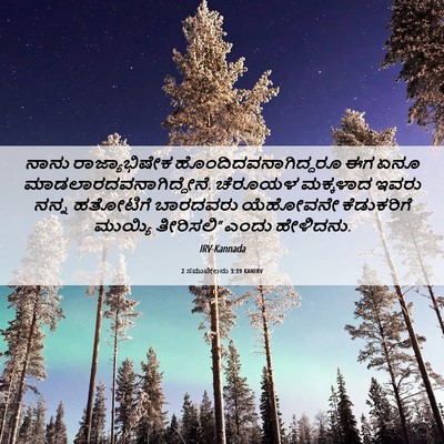 Picture 06 - 2 ಸಮುವೇಲನು 3:39 KANIRV - ನಾನು ರಾಜ್ಯಾಭಿಷೇಕ - Bible Verse Picture