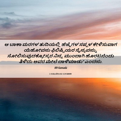 Picture 06 - 2 ಸಮುವೇಲನು 5:24 KANIRV - ಆ ಬಾಕಾ ಮರಗಳ - Bible Verse Picture