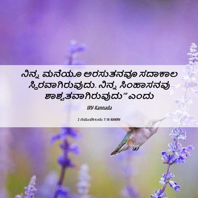 Picture 06 - 2 ಸಮುವೇಲನು 7:16 KANIRV - ನಿನ್ನ ಮನೆಯೂ - Bible Verse Picture