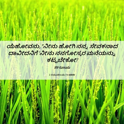 Picture 06 - 2 ಸಮುವೇಲನು 7:5 KANIRV - ಯೆಹೋವನು, “ನೀನು - Bible Verse Picture