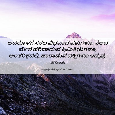 Picture 06 - ಅಪೊಸ್ತಲರ ಕೃತ್ಯಗಳು 10:12 KANIRV - ಅದರೊಳಗೆ ಸಕಲ - Bible Verse Picture