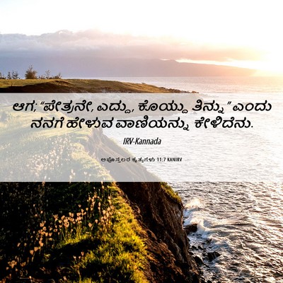 Picture 06 - ಅಪೊಸ್ತಲರ ಕೃತ್ಯಗಳು 11:7 KANIRV - ಆಗ; “ಪೇತ್ರನೇ, - Bible Verse Picture