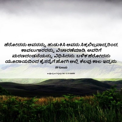 Picture 06 - ಅಪೊಸ್ತಲರ ಕೃತ್ಯಗಳು 12:19 KANIRV - ಹೆರೋದನು ಅವನನ್ನು - Bible Verse Picture