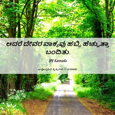 Picture 06 - ಅಪೊಸ್ತಲರ ಕೃತ್ಯಗಳು 12:24 KANIRV - ಆದರೆ ದೇವರ ವಾಕ್ಯವು - Bible Verse Picture