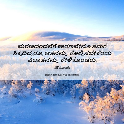 Picture 06 - ಅಪೊಸ್ತಲರ ಕೃತ್ಯಗಳು 13:28 KANIRV - ಮರಣದಂಡನೆಗೆ - Bible Verse Picture