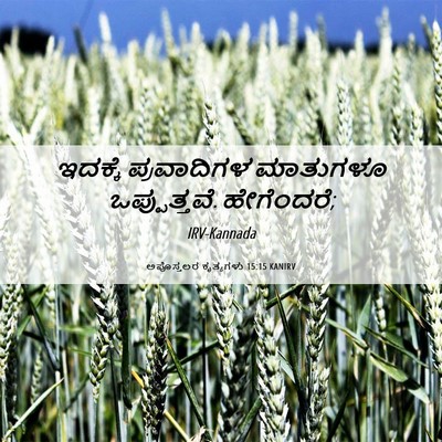 Picture 06 - ಅಪೊಸ್ತಲರ ಕೃತ್ಯಗಳು 15:15 KANIRV - ಇದಕ್ಕೆ ಪ್ರವಾದಿಗಳ - Bible Verse Picture