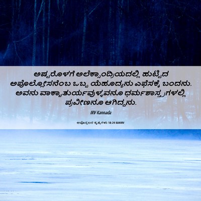 Picture 06 - ಅಪೊಸ್ತಲರ ಕೃತ್ಯಗಳು 18:24 KANIRV - ಅಷ್ಟರೊಳಗೆ - Bible Verse Picture