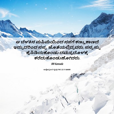 Picture 06 - ಅಪೊಸ್ತಲರ ಕೃತ್ಯಗಳು 22:11 KANIRV - ಆ ಬೆಳಕಿನ - Bible Verse Picture