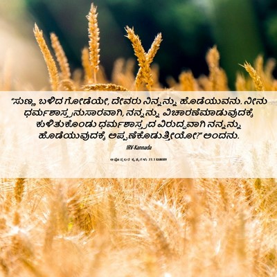 Picture 06 - ಅಪೊಸ್ತಲರ ಕೃತ್ಯಗಳು 23:3 KANIRV - “ಸುಣ್ಣ ಬಳಿದ - Bible Verse Picture