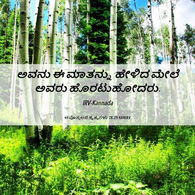 Picture 06 - ಅಪೊಸ್ತಲರ ಕೃತ್ಯಗಳು 28:29 KANIRV - ಅವನು ಈ ಮಾತನ್ನು - Bible Verse Picture