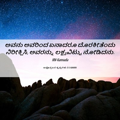 Picture 06 - ಅಪೊಸ್ತಲರ ಕೃತ್ಯಗಳು 3:5 KANIRV - ಅವನು ಅವರಿಂದ - Bible Verse Picture
