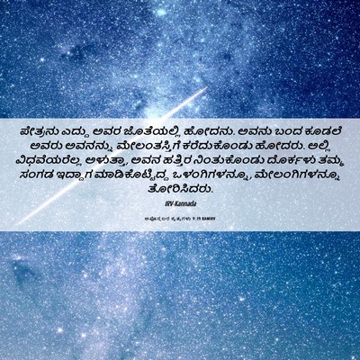 Picture 06 - ಅಪೊಸ್ತಲರ ಕೃತ್ಯಗಳು 9:39 KANIRV - ಪೇತ್ರನು ಎದ್ದು ಅವರ - Bible Verse Picture