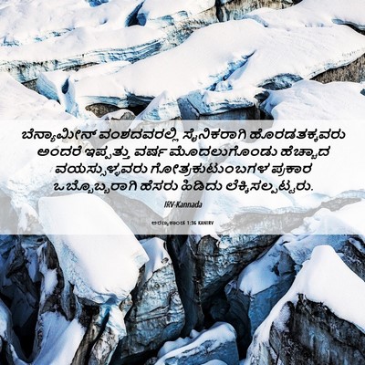 Picture 06 - ಅರಣ್ಯಕಾಂಡ 1:36 KANIRV - ಬೆನ್ಯಾಮೀನ್ - Bible Verse Picture