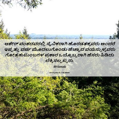 Picture 06 - ಅರಣ್ಯಕಾಂಡ 1:40 KANIRV - ಆಶೇರ್ ವಂಶದವರಲ್ಲಿ - Bible Verse Picture