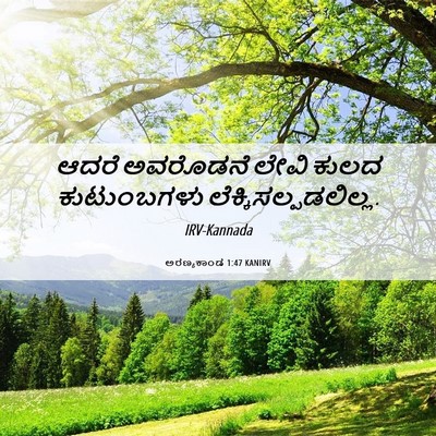 Picture 06 - ಅರಣ್ಯಕಾಂಡ 1:47 KANIRV - ಆದರೆ ಅವರೊಡನೆ ಲೇವಿ - Bible Verse Picture