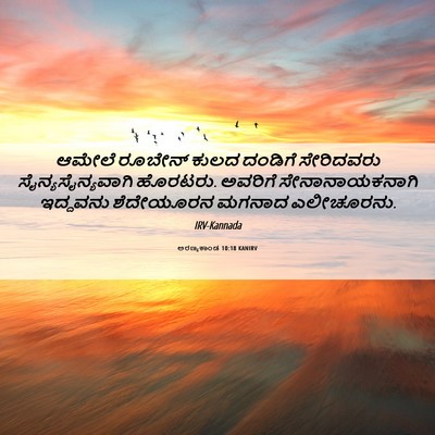 Picture 06 - ಅರಣ್ಯಕಾಂಡ 10:18 KANIRV - ಆಮೇಲೆ ರೂಬೇನ್ ಕುಲದ - Bible Verse Picture