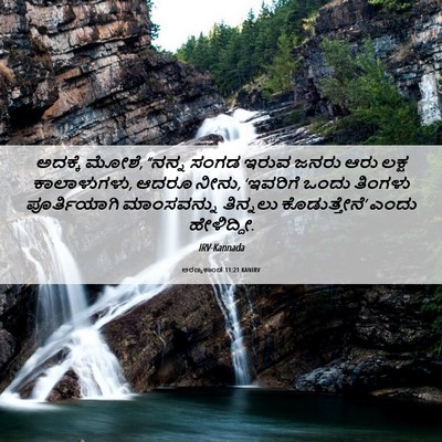 Picture 06 - ಅರಣ್ಯಕಾಂಡ 11:21 KANIRV - ಅದಕ್ಕೆ ಮೋಶೆ, “ನನ್ನ - Bible Verse Picture