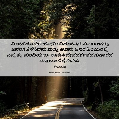 Picture 06 - ಅರಣ್ಯಕಾಂಡ 11:24 KANIRV - ಮೋಶೆ ಹೊರಟುಹೋಗಿ - Bible Verse Picture