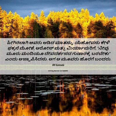 Picture 06 - ಅರಣ್ಯಕಾಂಡ 12:4 KANIRV - ಹೀಗಿರಲಾಗಿ ಅವರು - Bible Verse Picture