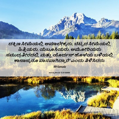 Picture 06 - ಅರಣ್ಯಕಾಂಡ 13:29 KANIRV - ದಕ್ಷಿಣ ಸೀಮೆಯಲ್ಲಿ - Bible Verse Picture