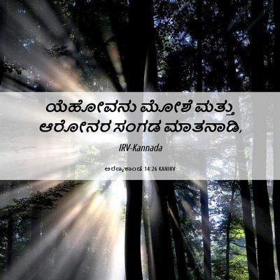 Picture 06 - ಅರಣ್ಯಕಾಂಡ 14:26 KANIRV - ಯೆಹೋವನು ಮೋಶೆ - Bible Verse Picture