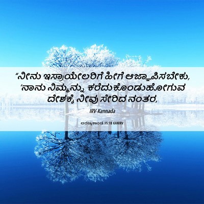 Picture 06 - ಅರಣ್ಯಕಾಂಡ 15:18 KANIRV - “ನೀನು - Bible Verse Picture