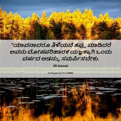 Picture 06 - ಅರಣ್ಯಕಾಂಡ 15:27 KANIRV - “‘ಯಾವನಾದರೂ - Bible Verse Picture