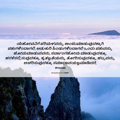 Picture 06 - ಅರಣ್ಯಕಾಂಡ 15:3 KANIRV - ಯೆಹೋವನಿಗೆ - Bible Verse Picture