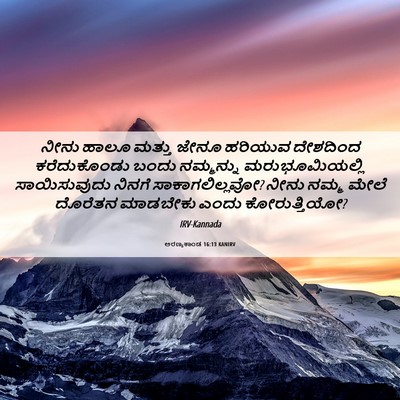 Picture 06 - ಅರಣ್ಯಕಾಂಡ 16:13 KANIRV - ನೀನು ಹಾಲೂ ಮತ್ತು - Bible Verse Picture