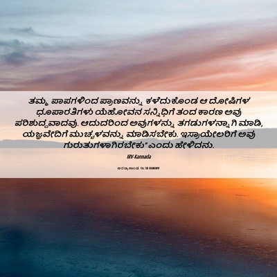 Picture 06 - ಅರಣ್ಯಕಾಂಡ 16:38 KANIRV - ತಮ್ಮ ಪಾಪಗಳಿಂದ - Bible Verse Picture
