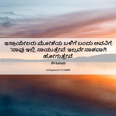 Picture 06 - ಅರಣ್ಯಕಾಂಡ 17:12 KANIRV - ಇಸ್ರಾಯೇಲರು ಮೋಶೆಯ - Bible Verse Picture