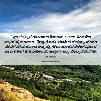 Picture 06 - ಅರಣ್ಯಕಾಂಡ 18:16 KANIRV - ಹೀಗೆ - Bible Verse Picture