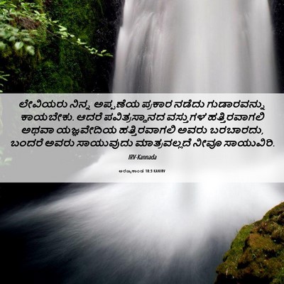 Picture 06 - ಅರಣ್ಯಕಾಂಡ 18:3 KANIRV - ಲೇವಿಯರು ನಿನ್ನ - Bible Verse Picture
