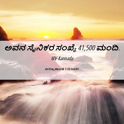 Picture 06 - ಅರಣ್ಯಕಾಂಡ 2:28 KANIRV - ಅವನ ಸೈನಿಕರ ಸಂಖ್ಯೆ - Bible Verse Picture