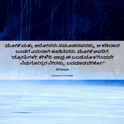 Picture 06 - ಅರಣ್ಯಕಾಂಡ 20:10 KANIRV - ಮೋಶೆ ಮತ್ತು ಆರೋನರು - Bible Verse Picture