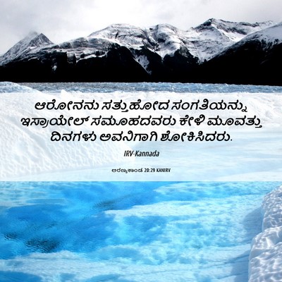Picture 06 - ಅರಣ್ಯಕಾಂಡ 20:29 KANIRV - ಆರೋನನು ಸತ್ತುಹೋದ - Bible Verse Picture