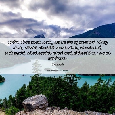 Picture 06 - ಅರಣ್ಯಕಾಂಡ 22:13 KANIRV - ಬೆಳಿಗ್ಗೆ ಬಿಳಾಮನು - Bible Verse Picture