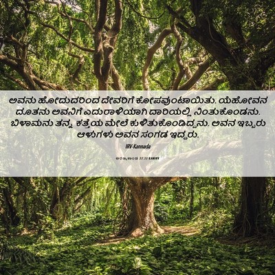 Picture 06 - ಅರಣ್ಯಕಾಂಡ 22:22 KANIRV - ಅವನು ಹೋದುದರಿಂದ - Bible Verse Picture