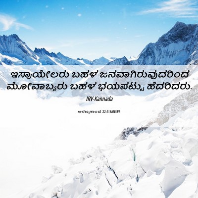 Picture 06 - ಅರಣ್ಯಕಾಂಡ 22:3 KANIRV - ಇಸ್ರಾಯೇಲರು ಬಹಳ - Bible Verse Picture