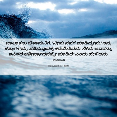 Picture 06 - ಅರಣ್ಯಕಾಂಡ 23:11 KANIRV - ಬಾಲಾಕನು - Bible Verse Picture