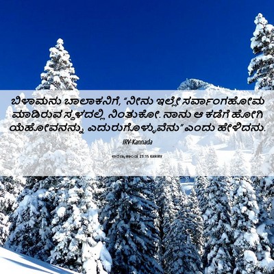 Picture 06 - ಅರಣ್ಯಕಾಂಡ 23:15 KANIRV - ಬಿಳಾಮನು - Bible Verse Picture
