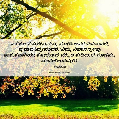 Picture 06 - ಅರಣ್ಯಕಾಂಡ 24:21 KANIRV - ಬಳಿಕ ಅವನು - Bible Verse Picture