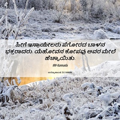 Picture 06 - ಅರಣ್ಯಕಾಂಡ 25:3 KANIRV - ಹೀಗೆ ಇಸ್ರಾಯೇಲರು - Bible Verse Picture