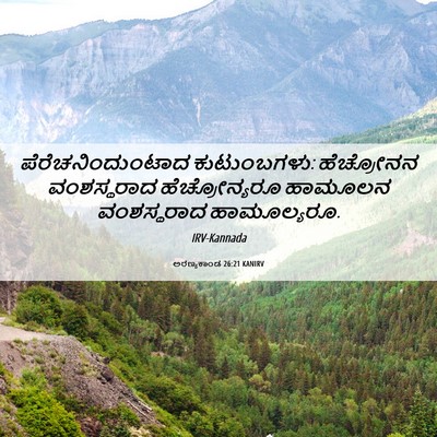 Picture 06 - ಅರಣ್ಯಕಾಂಡ 26:21 KANIRV - ಪೆರೆಚನಿಂದುಂಟಾದ - Bible Verse Picture