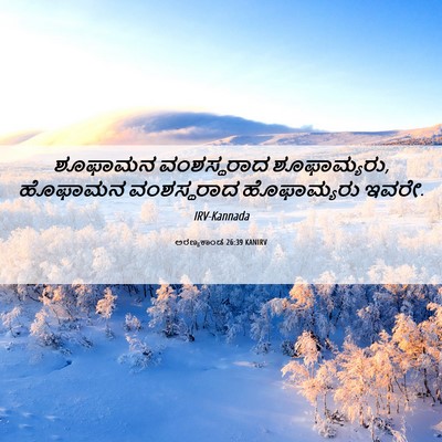 Picture 06 - ಅರಣ್ಯಕಾಂಡ 26:39 KANIRV - ಶೂಫಾಮನ ವಂಶಸ್ಥರಾದ - Bible Verse Picture
