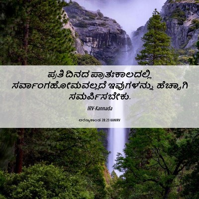 Picture 06 - ಅರಣ್ಯಕಾಂಡ 28:23 KANIRV - ಪ್ರತಿ ದಿನದ - Bible Verse Picture