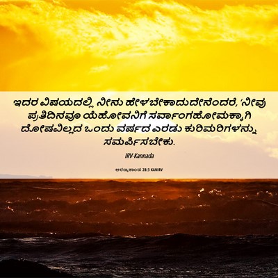 Picture 06 - ಅರಣ್ಯಕಾಂಡ 28:3 KANIRV - ಇದರ ವಿಷಯದಲ್ಲಿ - Bible Verse Picture